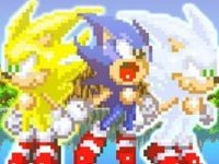 Super Sonic and Hyper Sonic in Sonic 1 Online Game